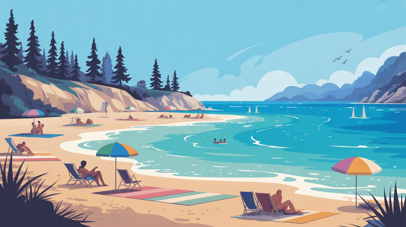 crique paisible turquoise plage du canadel