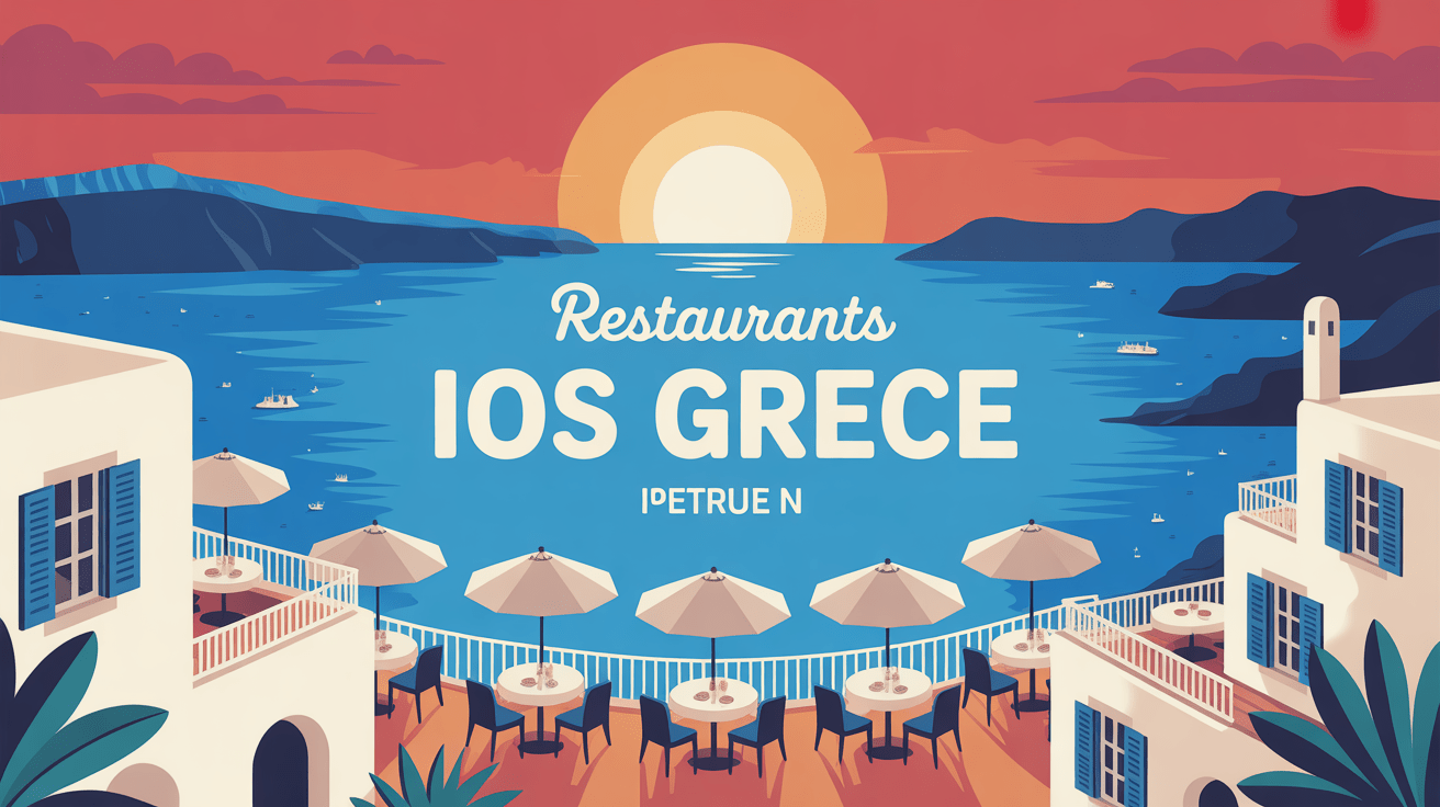 Panorama restauration restaurant ios greece coucher soleil