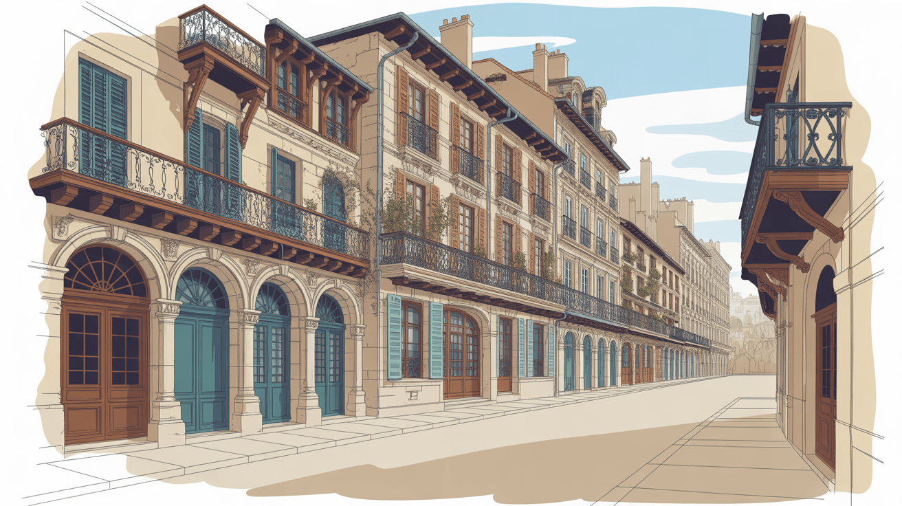 facades historiques rue de la loge montpellier