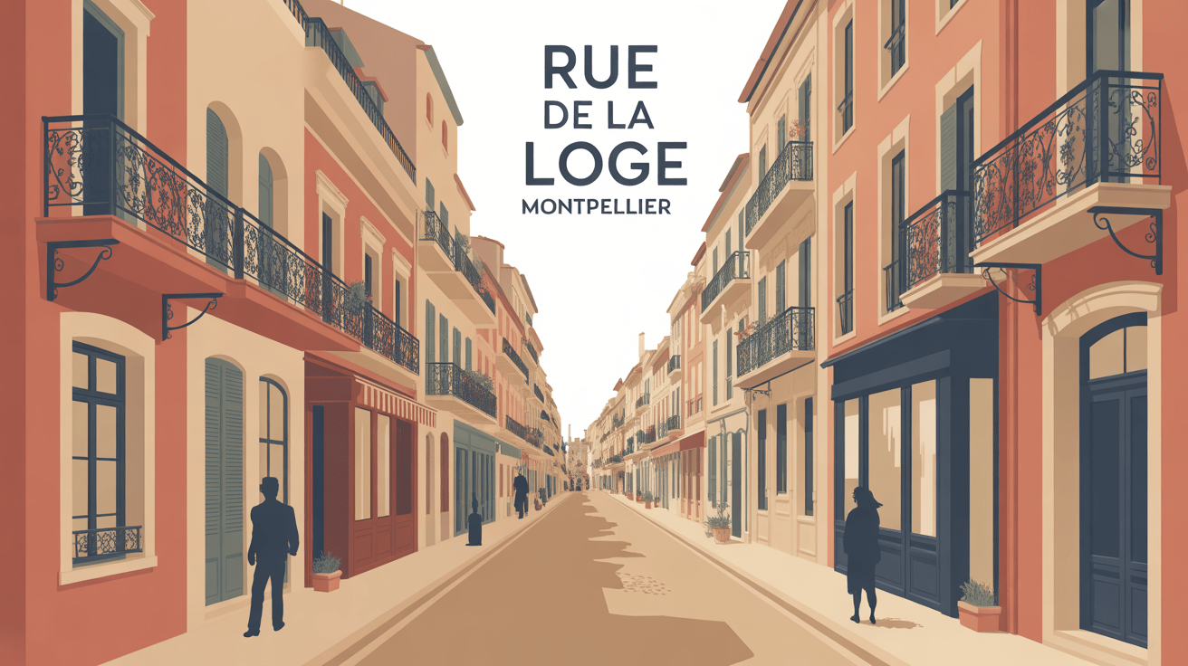 vue stylisee de la rue de la loge montpellier