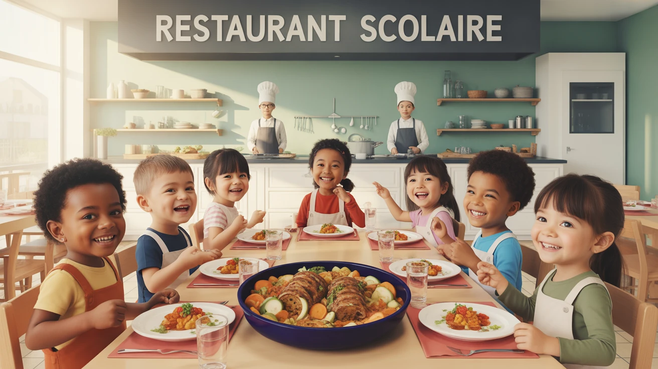 restaurant scolaire enfants autour d’un plat équilibré