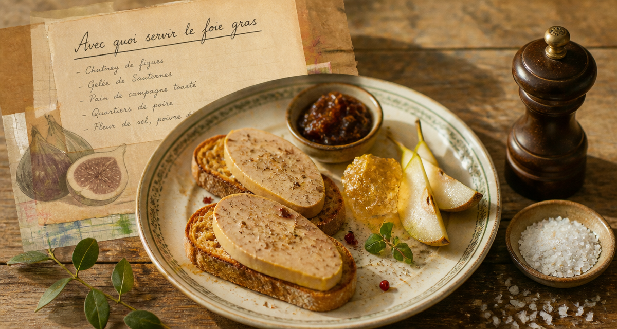 avec quoi servir le foie gras sur pain, chutney et gelée