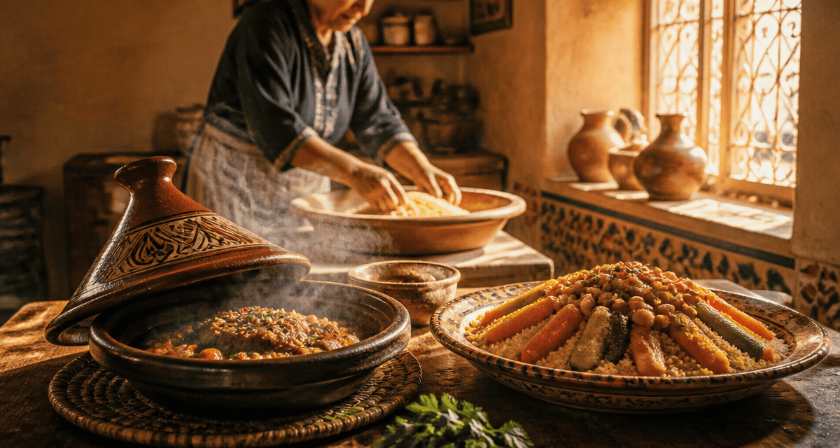 différence entre tajine et couscous sur une table maghrébine
