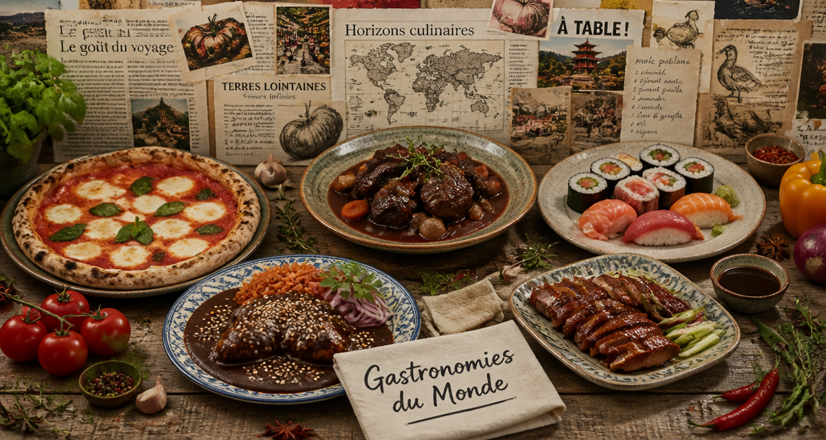 Les 5 grandes cuisines du monde, plats emblématiques