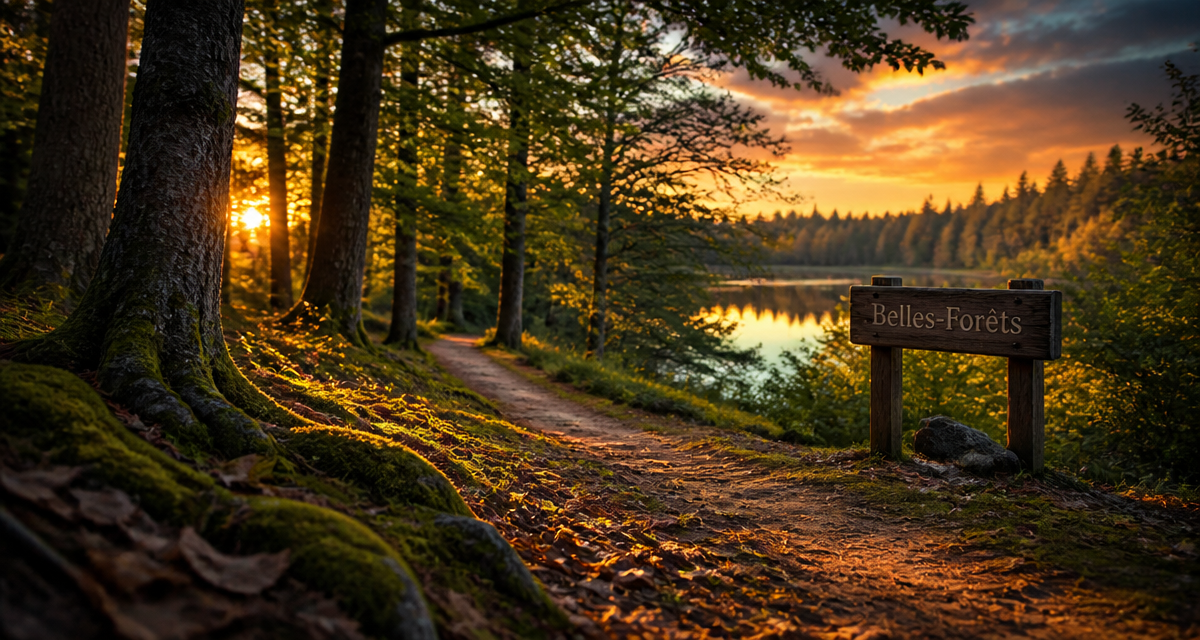Sentier forêt dorée à Belles-Forêts