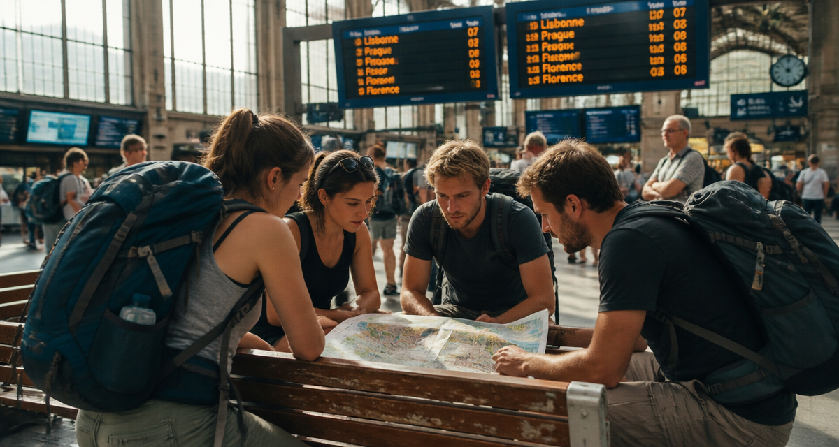 voyageurs en gare ville europe