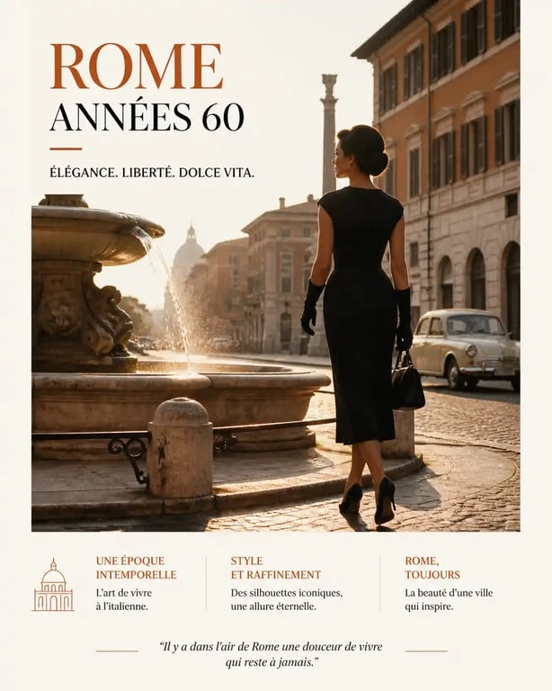 La dolce vita, ambiance élégante et nostalgique dans les rues de Rome