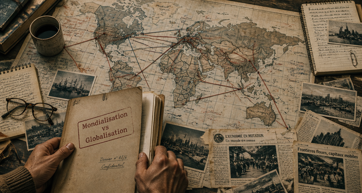 Carte monde globalisation globalization mains dossier