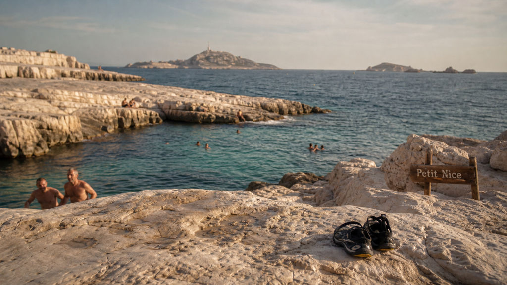 Plage du Petit Nice à Marseille : rochers, eaux cristallines et conseils pour une baignade réussie