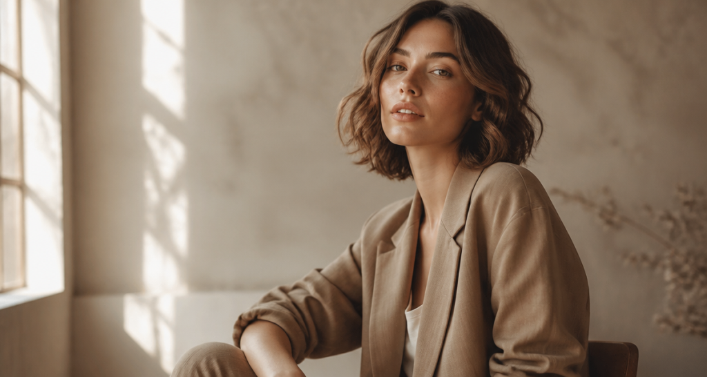 coiffure bob dégradé sur femme élégante