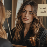 quelle couleur de cheveux femme devant miroir