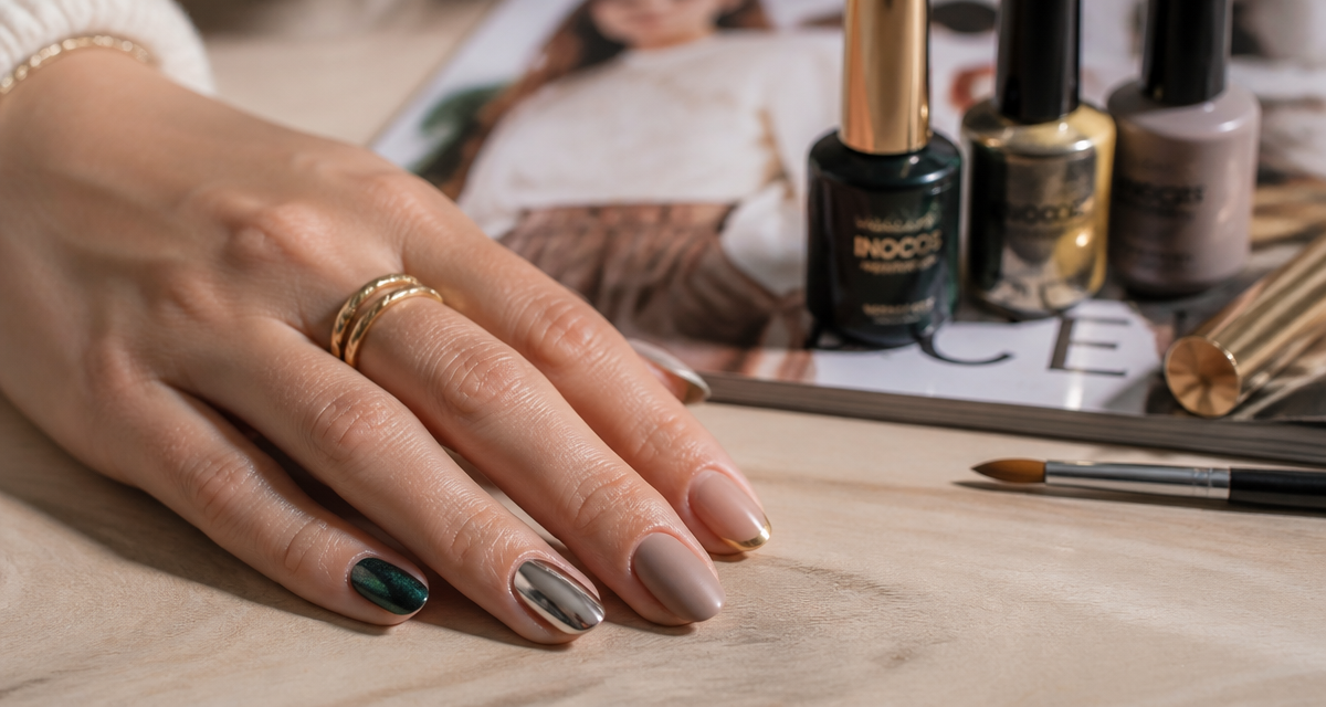 Tendance vernis à ongles main élégante effets variés