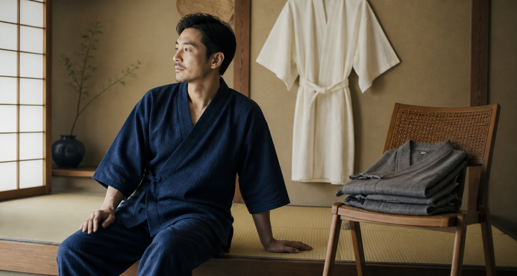 pyjama japonais homme Jinbei Samue Kimono