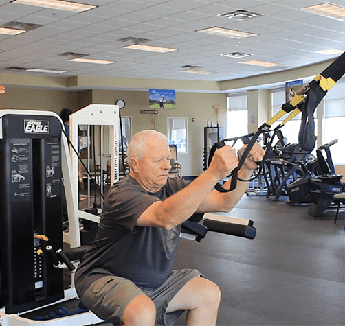 Physical Therapy Patient Working Out in Physical Therapy