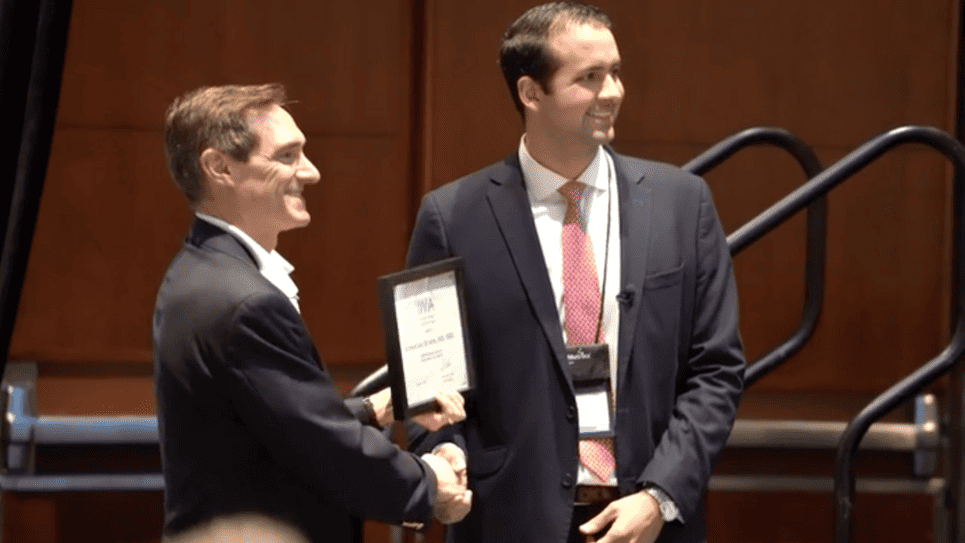 1 Sebastian Rivera, M.D., M.B.A. headshot Accepting WCI Award