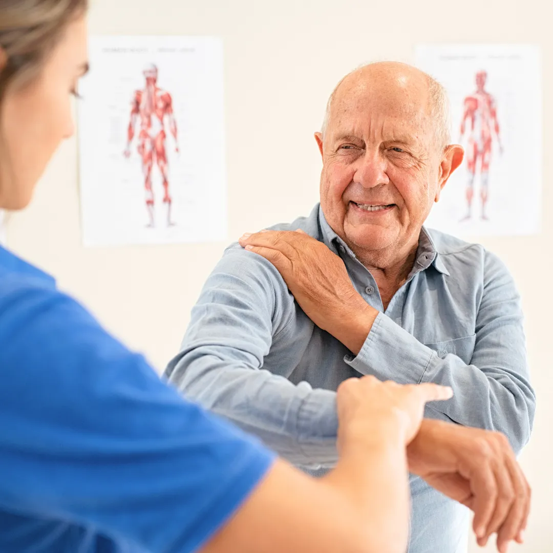 3 Older man meeting with doctor