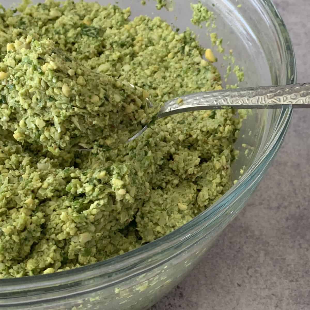 Falafel mixture.