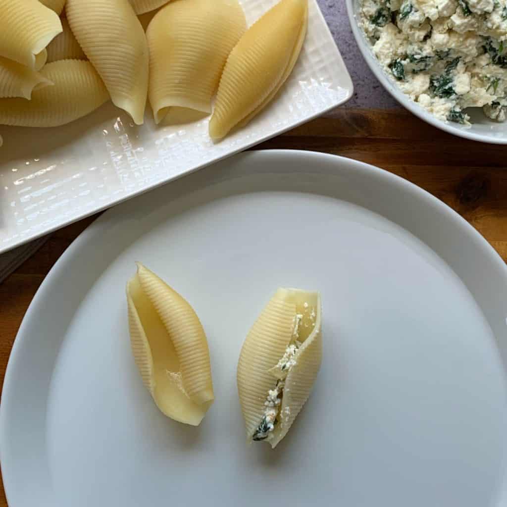 Stuffed Shells Loaded With Artichokes Spinach Feta Process 12s 3 5