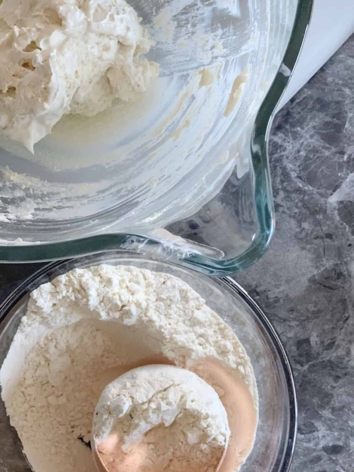 Armenian gata making the dough.
