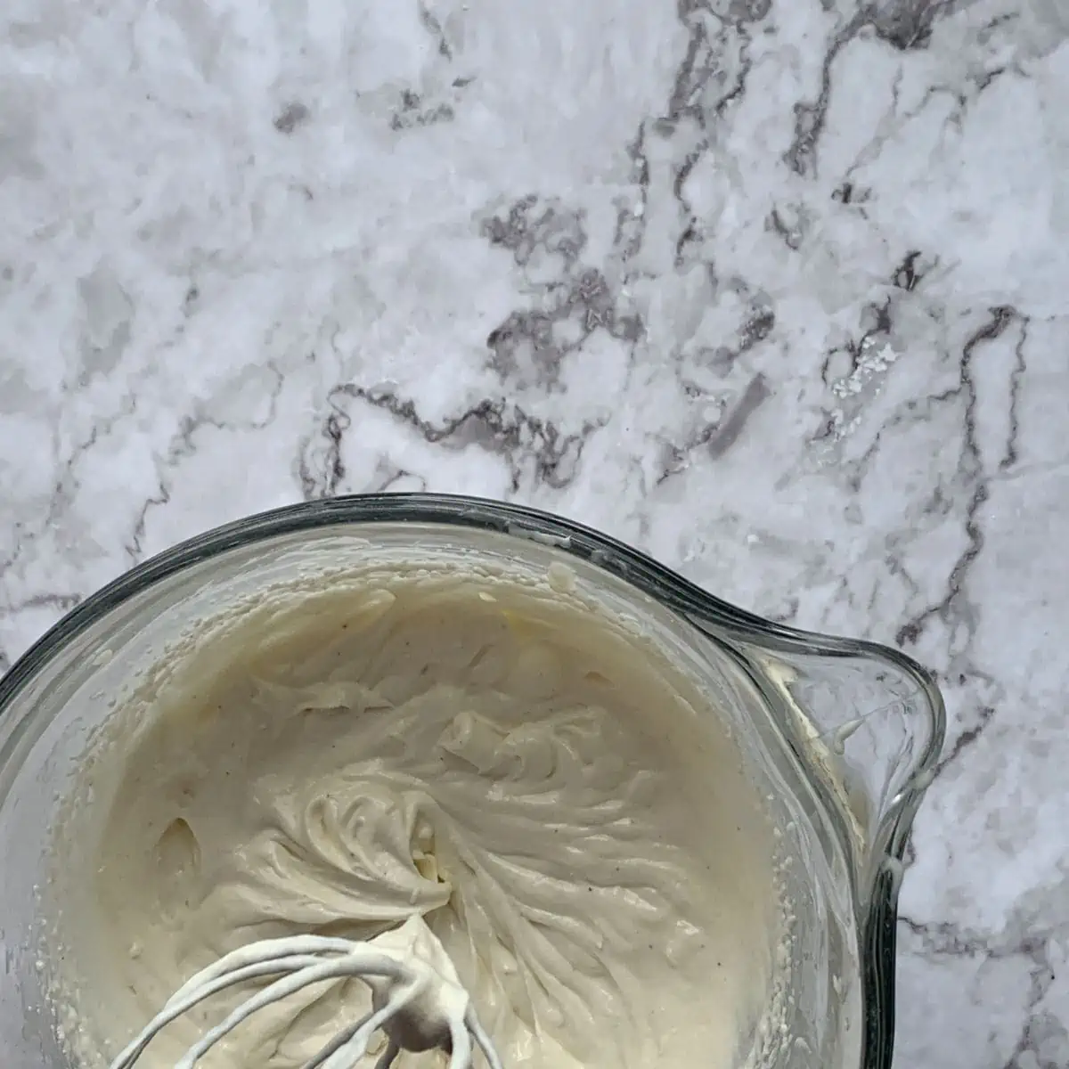 Making the crème mousseline.