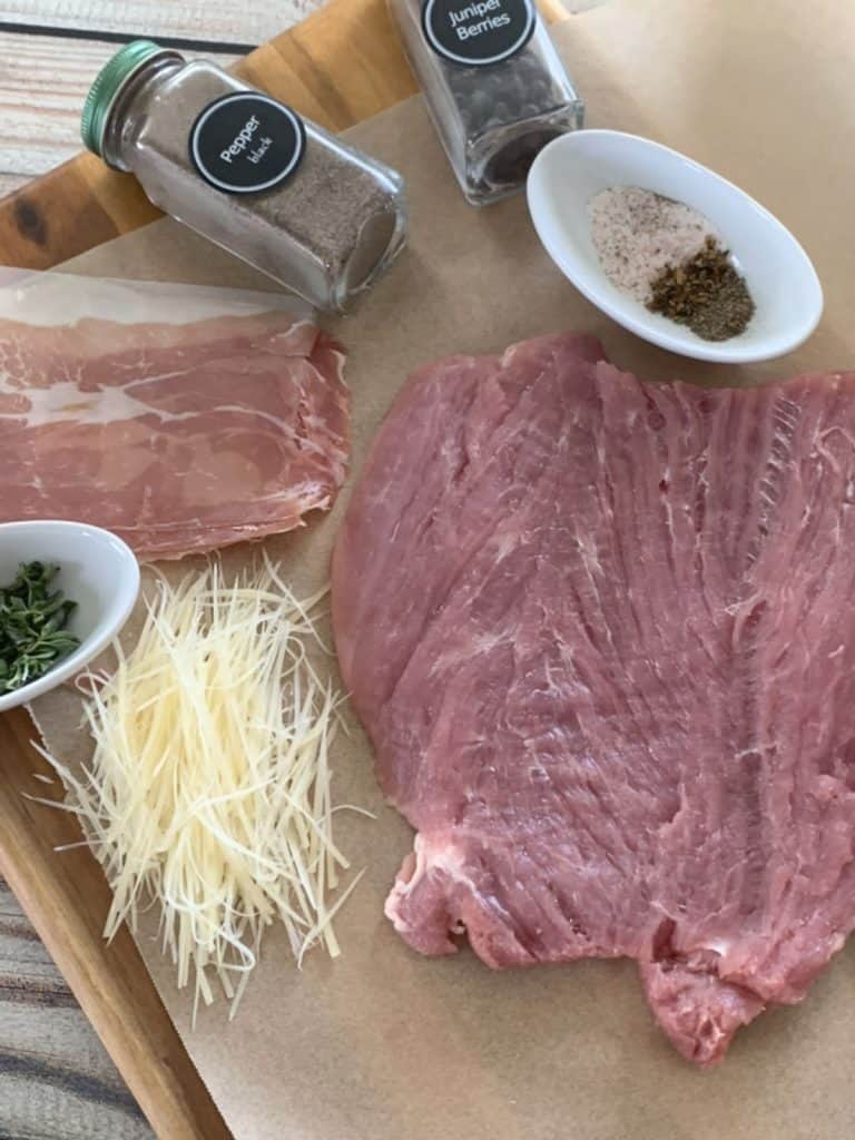 Butterflied pork tenderloin.