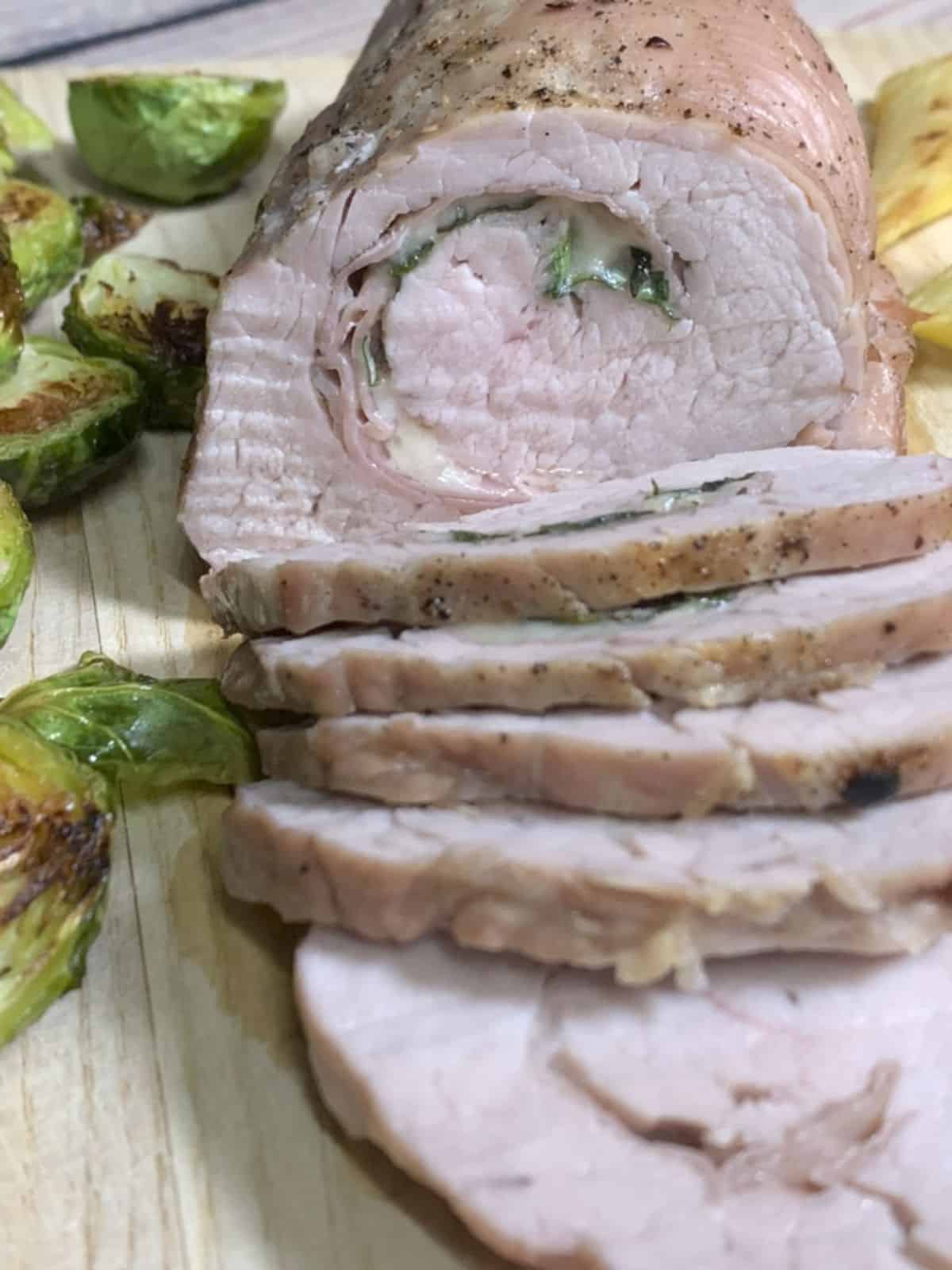 Rosa di Parm Pork Tenderloin slices.