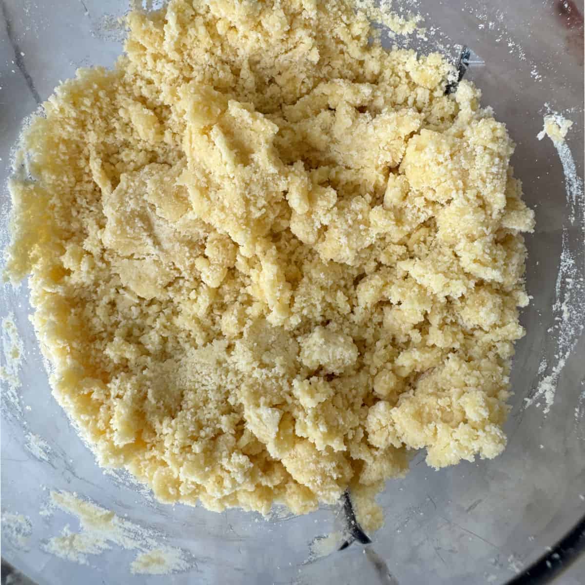 Close up shot of the dough.