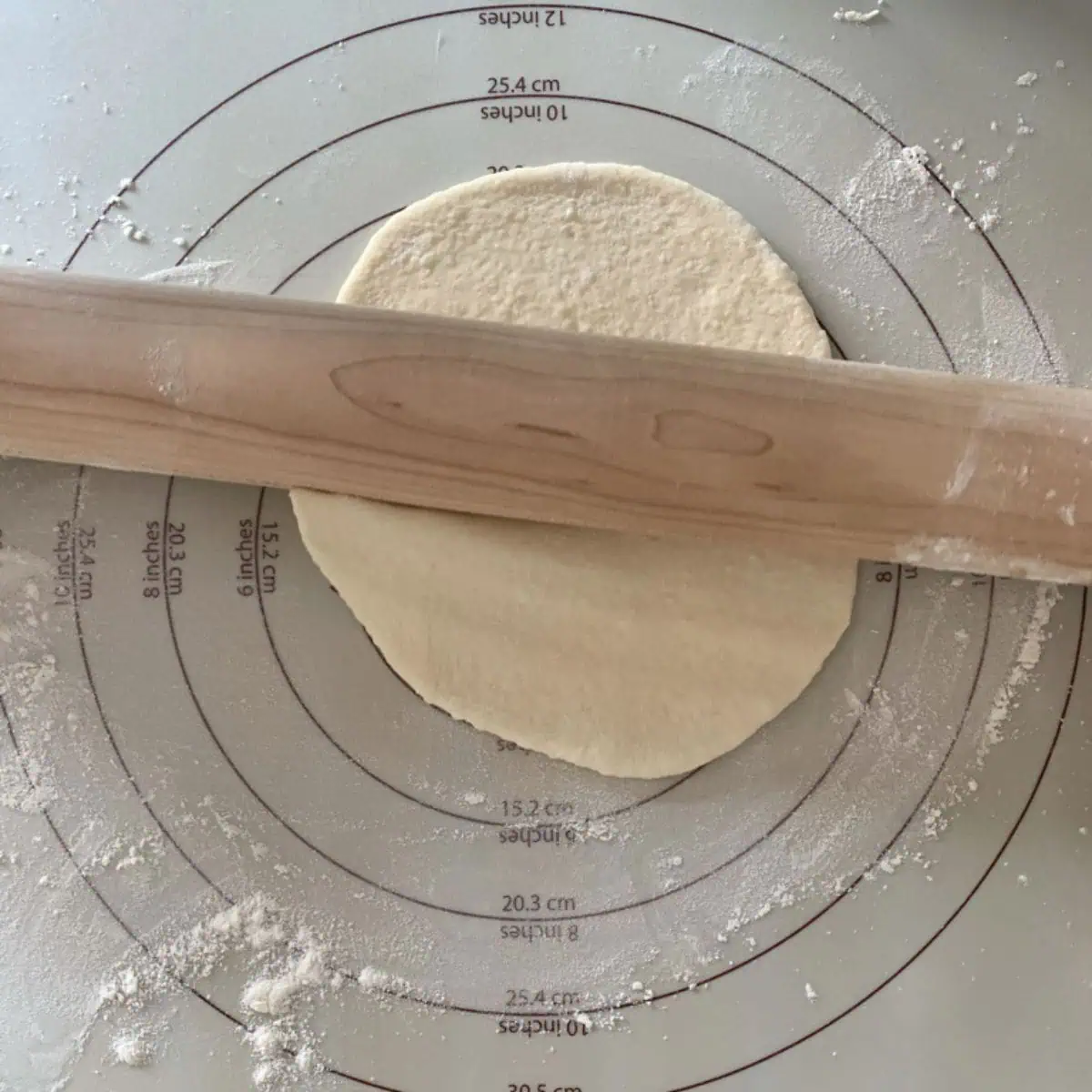 Dough ball and a rolling pin.