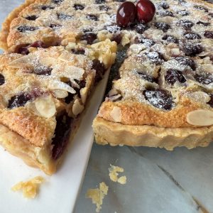 Slice of a cherry tart.