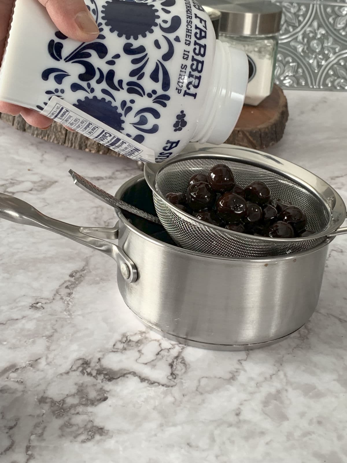 Cherry filling process.