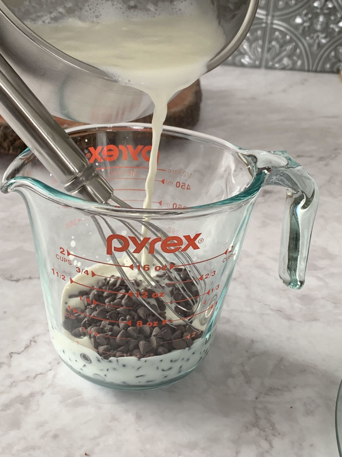 Whipped Ganache process shots.