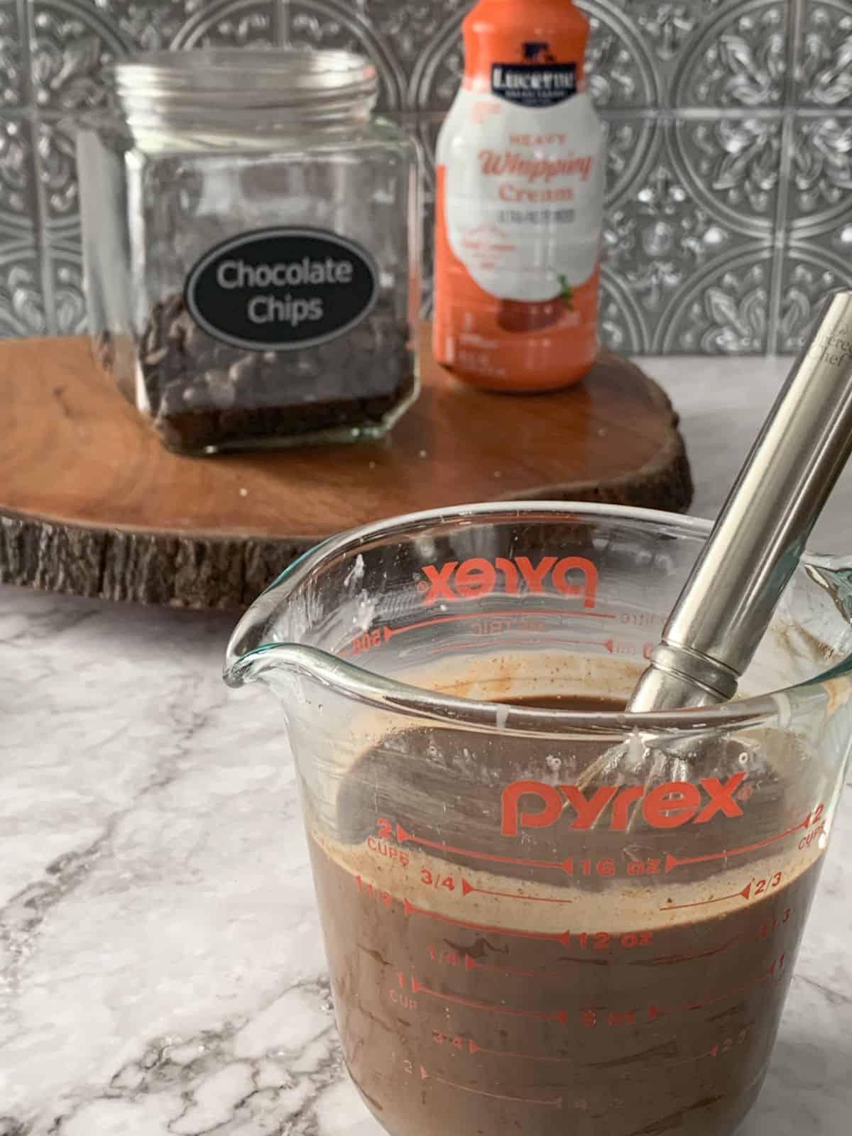 Whipped Ganache process shots.