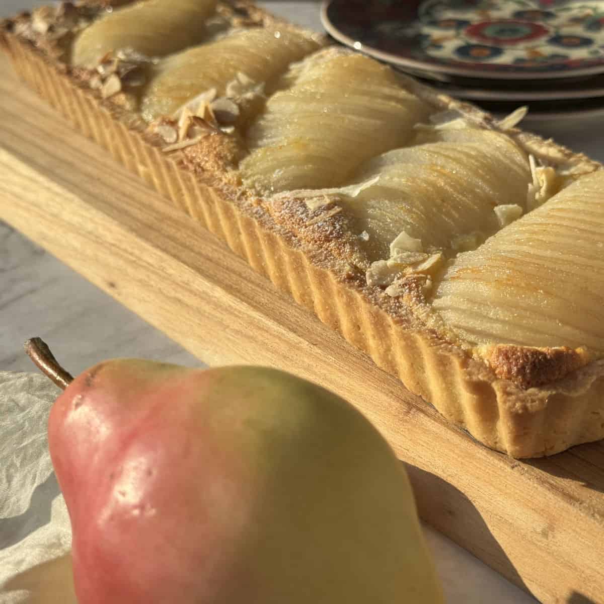 Fresh pear and pear tart.