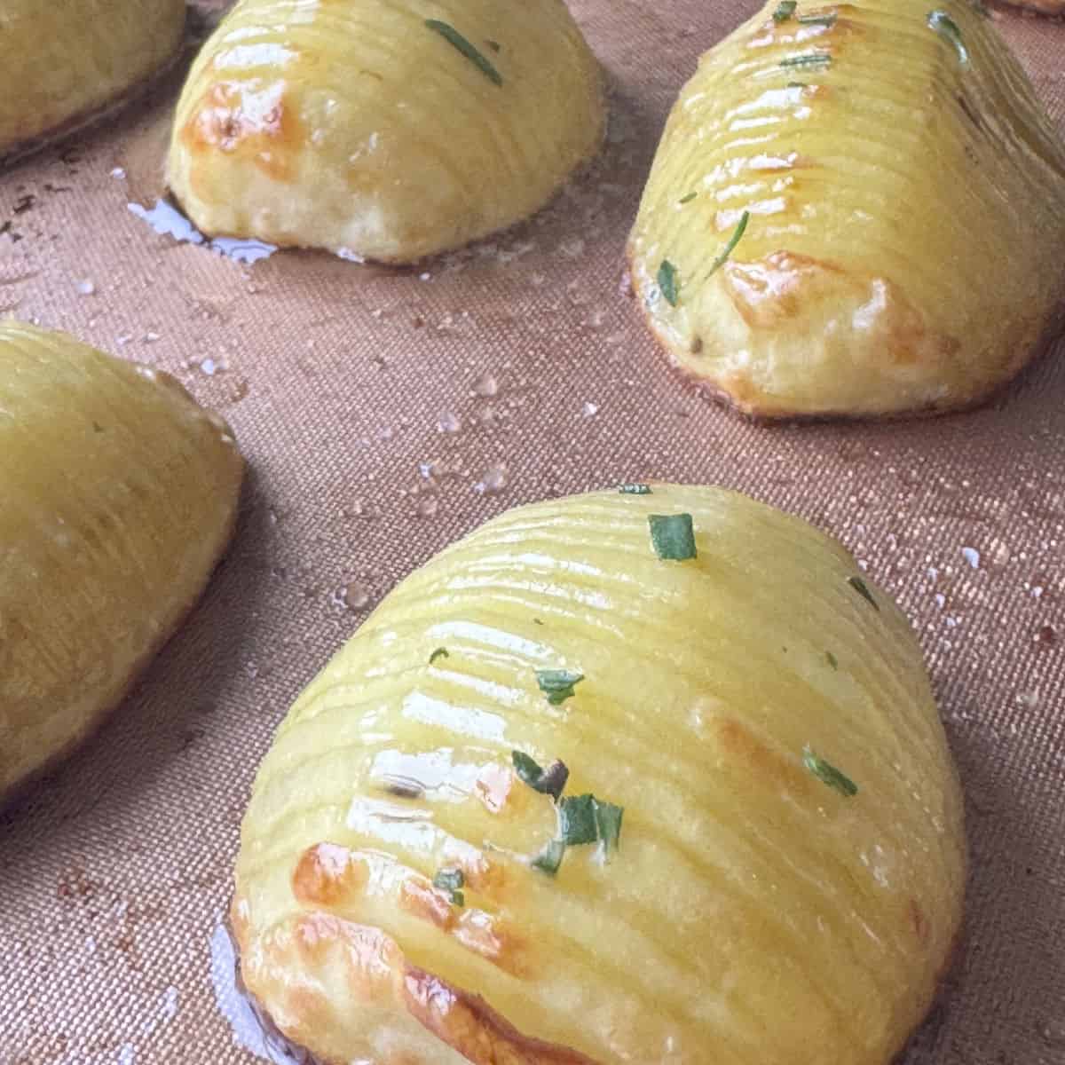 Brushing butter and rosemary