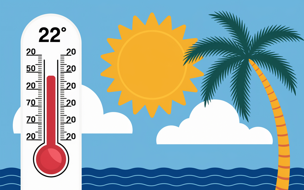 Climat Lanzarote en novembre thermomètre 22°C