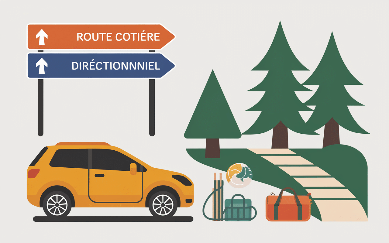 Acces plage de Fiume Bughju route parking pinede