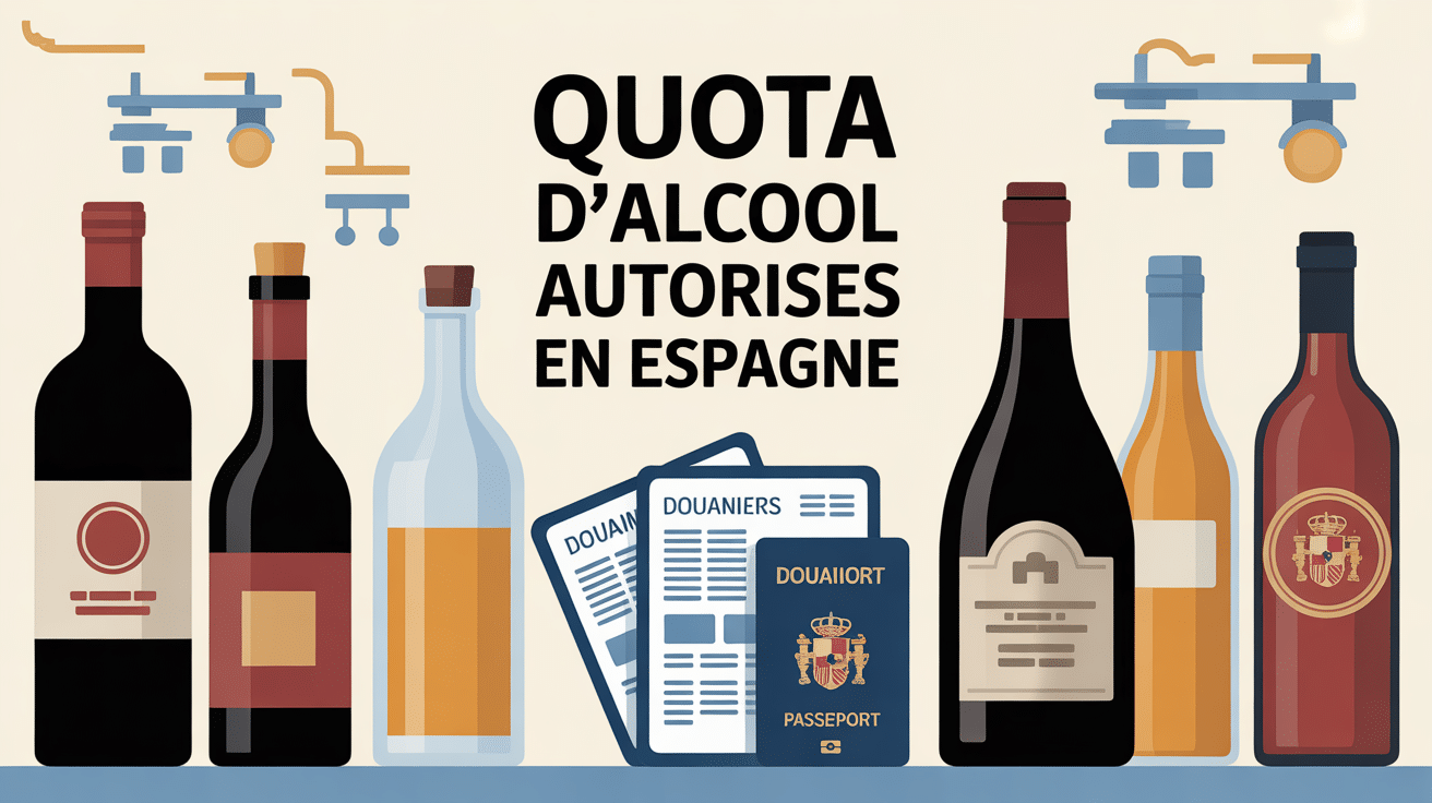 illustration quota alcool espagne contrôle douane