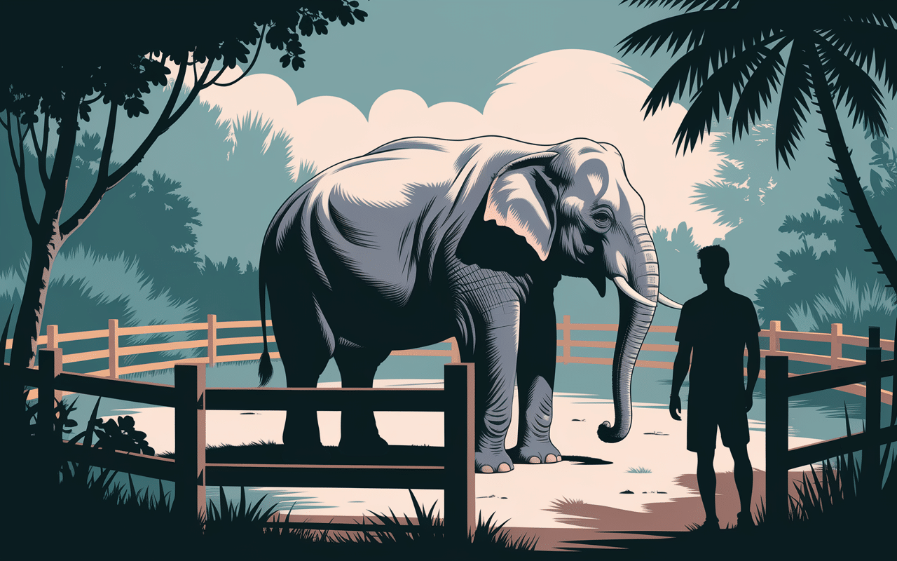 Observation respectueuse elephant a Bali