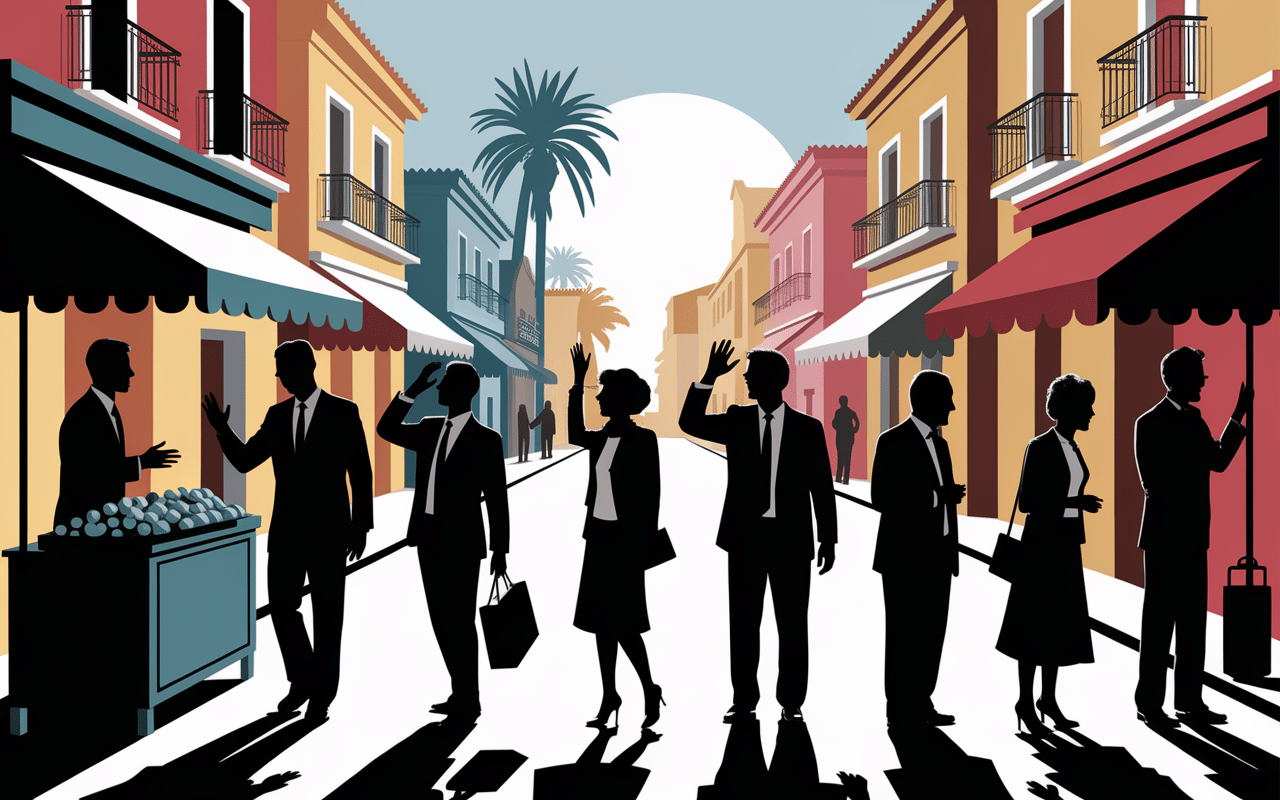 Scènes de salutations grecques dans la rue, bonjour grec