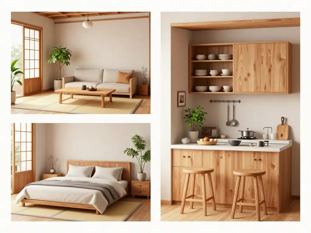 japonais deco salon chambre cuisine style