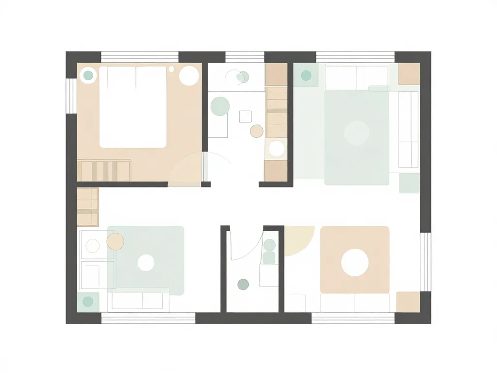 Plan appartement optimisé avec meuble appartement modulable