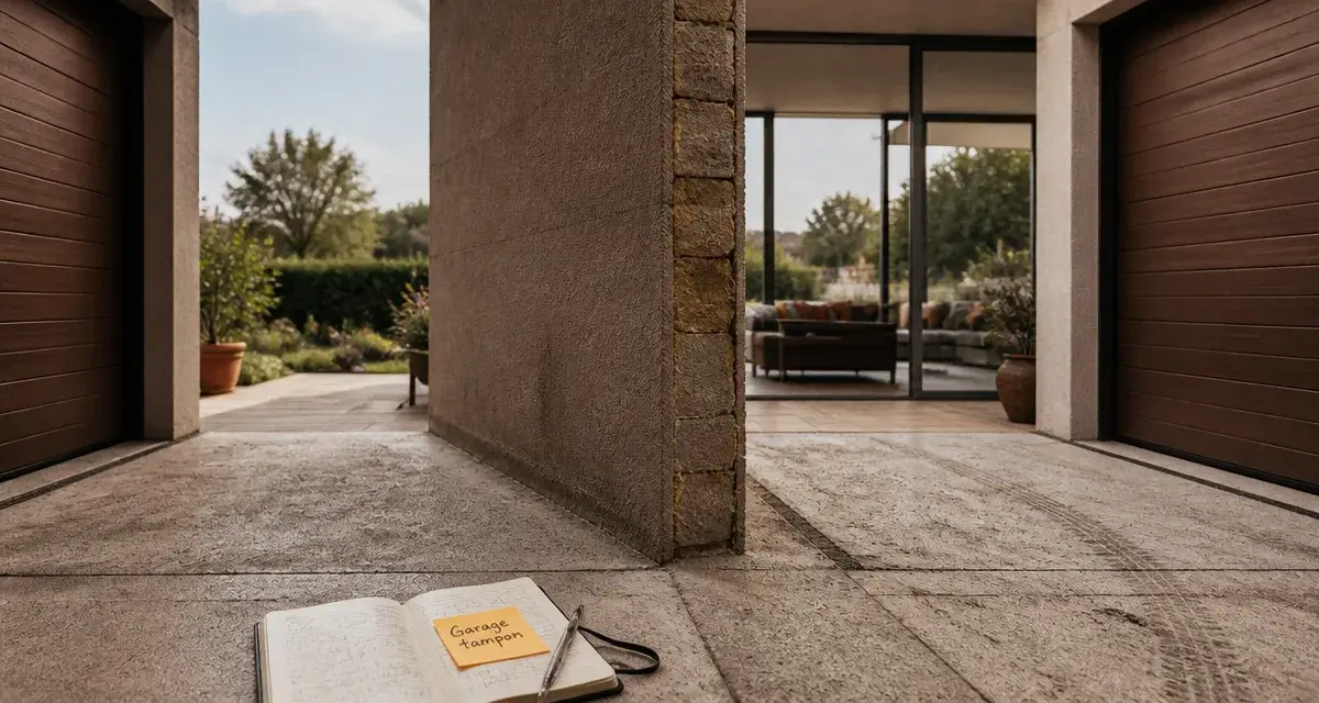 Maison mitoyenne par le garage : mur séparatif isolé pour l’acoustique