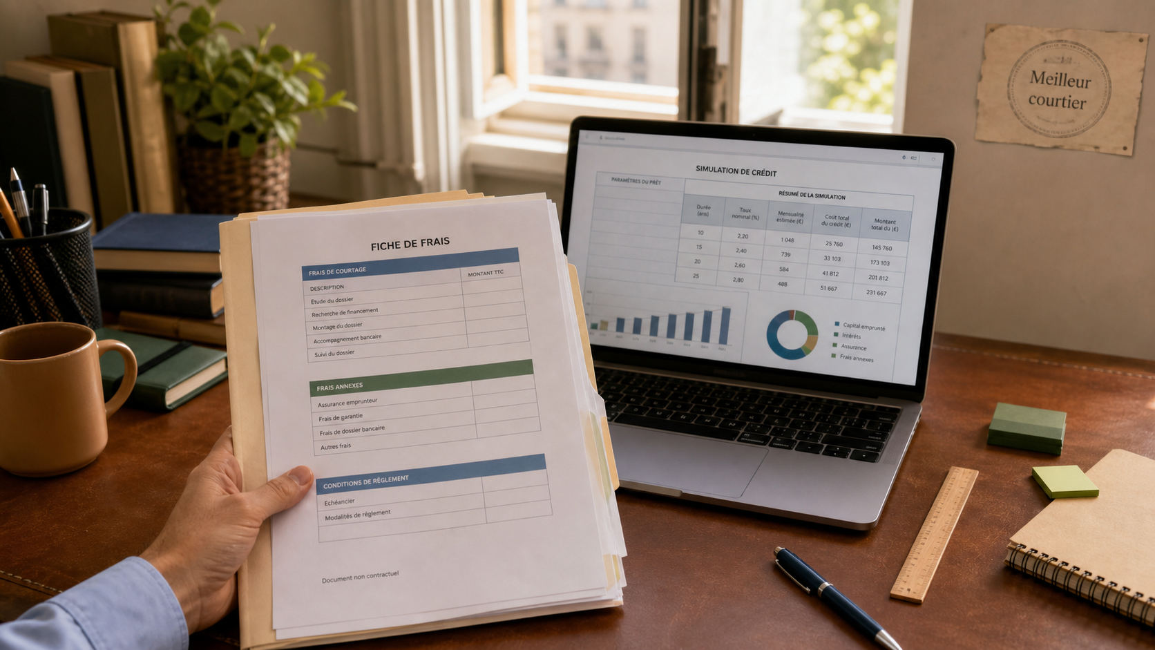 Meilleur courtier immobilier : dossier de frais et simulation crédit