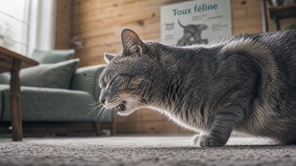 Mon chat tousse comme s’il s’étouffait : 39°C, gencives bleutées et signes d’alerte