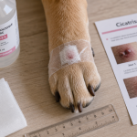 Temps cicatrisation plaie chien : 7 à 14 jours, bandage et compresse