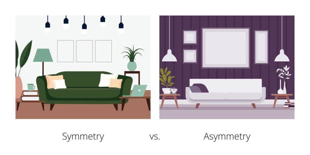 symmetry vs asymmetry