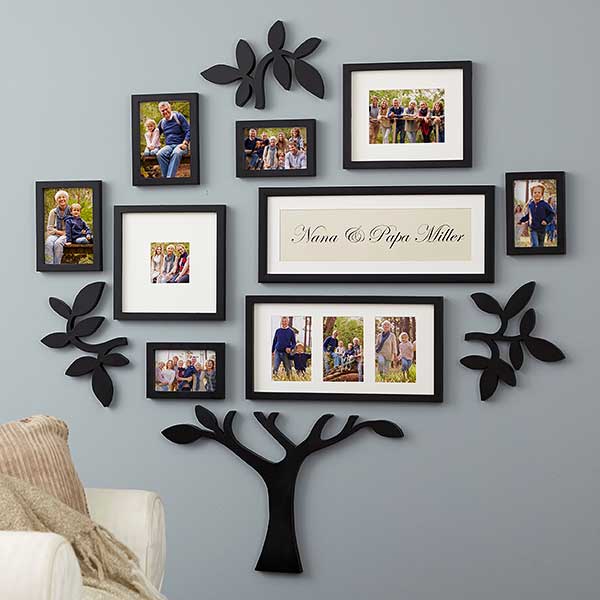 photo gallery arranged into a family tree