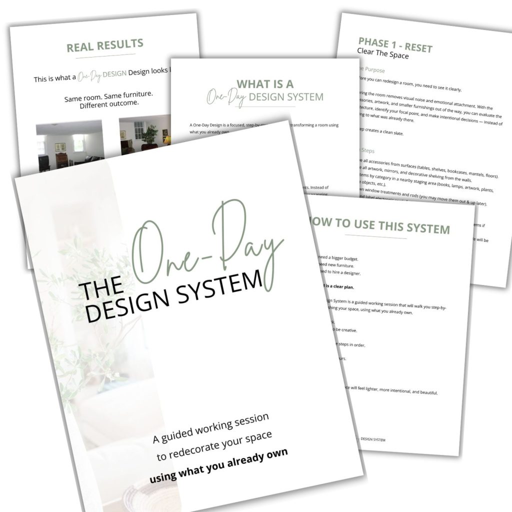 One-Day Design System flat lay