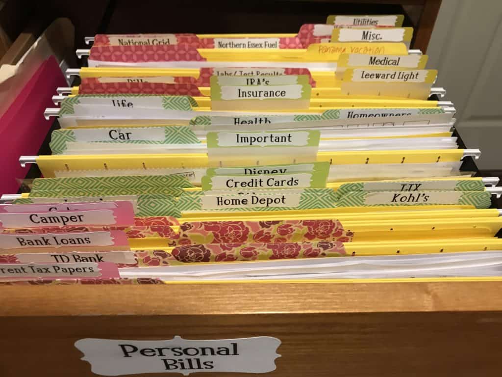 setting up a filing system