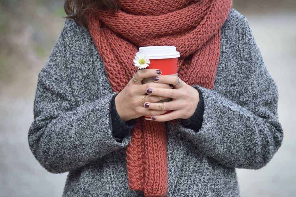 things i love about fall. Warm sweaters and drinking coffee